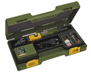 Proxxon Micromot 60/EF (Length 220 mm, Weight 230 g, Power 40 W, Voltage 12-18 V, with Power Supply and 43 Tools, Hand Drill, Sander, milling Machine) 28514