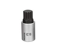 Proxxon Multi-Tooth Insert 1/2 inch (VZ 18, Length 55 mm, Made of Chrome-Silicon-Manganese-Molybdenum Steel, Ratchet Wrench Insert) 23329