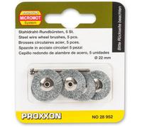 Proxxon Wire Wheel Brush - Steel 22mm (Pkt 5)