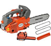 PROYAMA 26CC 2-Cycle Top Handle Gas Powered Small Chainsaw 12 Inch Petrol Handheld Cordless Chain Saw for Tree Wood Cutting with 2 chains(12inch)