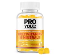 ProYouth Multivitamin Gummies, 15 Vitamins & Minerals, Mango Flavour, 60 | High-Strength D3, K2, B12, Folate & Biotin Formula. Vegan, Sugar-Free Mango Gummies For Convenient Daily Family Nutrition
