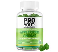 Proyouth Nutrition Apple Cider Vinegar Gummies with The Mother | Added Vitamin B6, C & Chromium | Digestion, Gut Health, Metabolism, Glucose Regulation & Energy | Apple Flavour | 60 Gummies