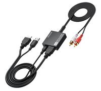 PROZOR 192kHz ARC Audio Extractor - HDMI ARC to 3.5mm Converter with CEC Volume Control & 3.5mm to RCA Cable 2.0CH PCM Stereo Output for TV to Headphones Amps Speakers(Not for TV HDMI/HDMI-eARC Ports)