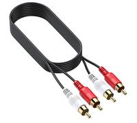 PROZOR 2 RCA to 2 RCA Audio Cable 1m/3.2ft - 24K Gold-Plated Interface L/R Male Cables with OFC Shielded Core for Speaker Amplifier Home Theater Audio Converter HiFi Systems