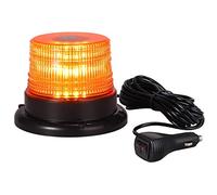 PROZOR 40 LED Magnetic Flashing Beacon Light - Amber Flashing Beacon with 7 Modes 40W IP65 Waterproof LED Flashing Beacon for 12/24V Vehicles Trucks & Emergency Warning (5m Cable)