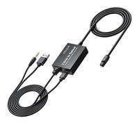 PROZOR Analog to Digital Audio Converter - 3.5mm to Optical Converter Cable Analogue 3.5mm Signals Into Toslink SPDIF Optical Digital Signals for Computers Laptops Projector to Soundbar