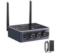 PROZOR Bluetooth 5.2 Stereo Amplifier 100W x 2 with 192kHz 24bit DAC | aptX HD Receiver with Optical/RCA/AUX Inputs, Bass & Treble Control, for 3-8Ω Passive Speakers, 24V Power Supply Included