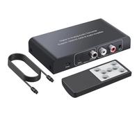 PROZOR DAC Converter 192kHz Digital to Analog Audio Converter With Remote | Optical and Coaxial Input to RCA and 3.5mm AUX Output with Volume Control, Includes Optical Cable for TV, Blu-ray and PS4