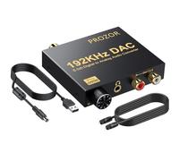 PROZOR DAC Converter 5.1CH 192kHz Optical Coaxial to RCA 3.5mm