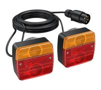 PROZOR Magnetic Trailer Light - 2PCs Rear Lights with 7 Pins Plug & 7.5m/24.6ft Cable IP65 Waterproof Tail Light for 12V Vehicles Truck Caravan Van