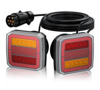 PROZOR Magnetic Trailer Lights LED, E-Marked Road Legal Trailer Light Board, 12-30V IP65 Waterproof, 7.35m Cable, Rear Tail Brake Indicator Lights for Trailer Truck Lorry Caravan Van