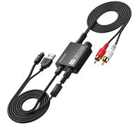 PROZOR Optical to 3.5mm Converter 192kHz - DAC Converter with a 3.5mm to RCA Cable 1m/3.2ft Digital to Analog Audio Converter with Volume Control Knob for Game Console TV Blu-Ray Player Headphones