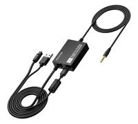 PROZOR Optical to 3.5mm Converter with Volume Adjust DAC Converter 192kHz Digital Optical to Analog Audio Converter Optical Audio Cable to 3.5mm Adapter for HDTV DVD Blue-Ray