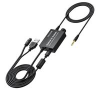 PROZOR Optical to 3.5mm Converter - with Built-in Audio Amplification Chip & Volume Control 192kHz Digital to Analog Audio Converter SPDIF to AUX Toslink to 3.5mm Ideal for TV to Headphones/Speakers