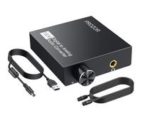 PROZOR Optical to 3.5mm Converter with Volume Adjust DAC Converter 192kHz Digital Optical to Analog Audio Converter Optical Audio Cable to 3.5mm Adapter for HDTV DVD Blue-Ray