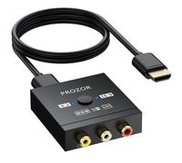 PROZOR RCA to HDMI Converter - 1080p AV to HDMI Converter with 16:9/4:3 Conversion Mini Composite CVBS Audio Video Adapter Supports PAL/NTSC for Wii/PS1/PS2/N64