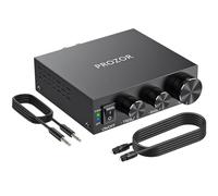 PROZOR Stereo Amplifier 100W X 2 with Optical/3.5mm Input, TPA3221 Hi-Fi Audio, Bass & Treble Controls, 192KHz Audio Amplifier for Computer HDTV Bookshelf Passive Speaker
