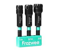 Prozwee 1/4"& 5/16"& 3/8" Hex Nut Driver with Saw-Tooth,1/4" Hex Quick Change Shank,Patented Design Sawtooth for Remove Sealant and Stubborn Oil Dirt On The Surface of The Nut, etc.