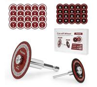 Prozwee 40PCS（20 * 1.5"+20 * 1.97"） Cut Off Wheels with 3PCS Shank(1/4" Hex Shank+1/4" Mandrel+1/8" Mandrel),Fiberglass Reinforced Rotary Tool Cutting Disc Set