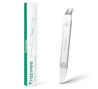 Prozwee 4140 Steel Multi-Function Trim Removal Tool,Durable Pay Bar for Compact Panel,Auto Trim Interior,Sheet Metal,Fasteners,Also for Bumper Retainer Clips-1PCS Silvery