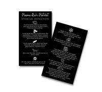 PRP Platelet Rich Plasma Aftercare Instructions Card | 50 Pack | 2x3.5” inches Business Card | PRP Supplies | Black with White Icons Design