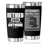 PRPinkRain Retirement Gifts for Men 2026 - Retired Not My Problem Anymore - Funny Retired Tumbler for Men, Him, Father, Husband, Coworkers - Happy Retirement Gifts, Black 20Oz 2026