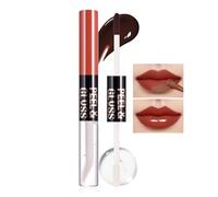 Prreal 2 in 1 Peel Off Lip Stain & Lip Oil, Matte Finish Tattoo Lip Stain Peel off, Transparent Lip Oil Highly Pigmented, Long-lasting Waterproof, Transfer-poof Double Lip Makeup(07 Lonely)