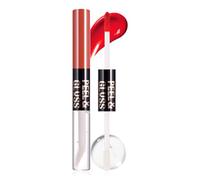 Prreal 2 in 1 Peel Off Lip Stain & Lip Oil, Matte Finish Tattoo Lip Stain Peel off, Transparent Lip Oil Highly Pigmented, Long-lasting Waterproof, Transfer-poof Double Lip Makeup (02 Romance)