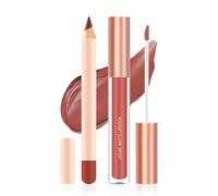 Prreal 2Pcs Lip Liner and Lipstick Makeup Set, Matte Liquid Lipstick + Matching Lip Liner, Nude Velvety Lips Makeup Kit Gift Set, Waterproof Long Lasting labiales mate 24 horas originales (12)