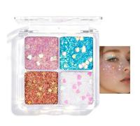 Prreal 4 Colors Face Glitter Gel,Body Hair Eye Face Glitter Festival
