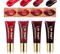 Prreal 4 Colors Peel Off Lip Stain Set, Non-sticky, Transfer-proof Tattoo Lip Tint Stain, Long-lasting Peel Off Lip Tint Waterproof, Lip Gloss Peel Off with Matte Finish