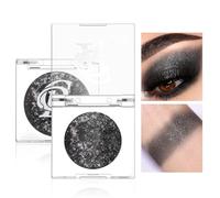 Prreal Black Eyeshadow Palette, Single Glitter Eyeshadow Palette, Highly Pigmented Eyeshadow Pearl, Shimmering Eye Shadow Palette, Waterproof Eyeshadow Powder Highlighter Eye Makeup