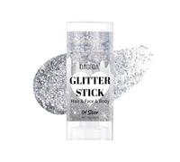 Prreal Body Glitter Stick, Sparkly Face Glitter Gel Makeup,Holographic Hair Glitters Mermaid Sequins Makeup Rave Outfits for Women, Shimmer Face Paint Stick Concert Festival Accessories, Silver