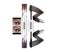 Prreal Double-head Mascara, Mascara Waterproof Black and Brown, 3D Curling Long Eyelashes Iron Volume & Length Mascaras, Non-Clumping, Longlasting, Fullness and Defined Eye Makeup
