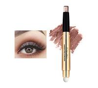 Prreal Dual End Shimmer Eyeshadow Stick, Pearl Eyeshadow Pencil Crayon, Waterproof Long-lasting Glitter Eye Shadow Cream Stick with Soft Brush (# 07)