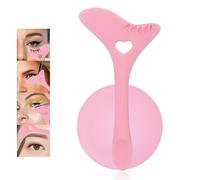 Prreal Eyeliner Stencil, Silicone Eyeliner Tool, Multi-Purpose Eyeliner Stencil Kit, Eyeliner Stencil Tool with Smoke Black Air Cushion Eyeliner Liquid, Lower Eyelash Stamp for Eye Makeup (Pink)