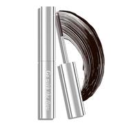 Prreal Iron Eye Mascara Brown, 3D Curling Metal Mascara Waterproof, Non-Clumping Flake Proof Bristle Less Washable Metal Wand Smudge Proof for Lengthening Volumizing Eyelashes, #702 Brown
