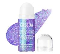 Prreal Mermaid Purple Body Glitter Gel, Roll-on Face Glitter Makeup, Body Shimmer for Women Rave Accessories, Holographic Hair Sparkles Festival Essentials Party Carnival Halloween Makeup 40ml, 06