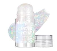 Prreal Rainbow White Body Glitter Stick,Sparkly Hair Face Glitter Makeup for Women Rave Outfit Accessories,Holographic Mermaid Glitters Face Paint Stick for Women Halloween Makeup 1.12 oz, #01