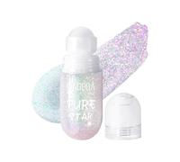 Prreal Roll-on Body Glitter Gel, Mermaid Makeup Festival Rave Accessories, Gliter Face Paint Holographic Hair Glitter Gel, Sparkle Body Shimmer Halloween Makeup for Rave Party(03 Sprakling Pink)