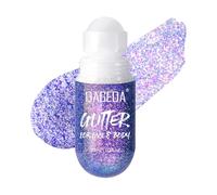 Prreal Roll-on Body Glitter Gel, Mermaid Sequins Glitter Face, Holographic Hair Glitters Makeup, Sparkle Body Shimmer for Liquid Eyeshadow Festival Party Rave Accessories,#09 Crazy Purple