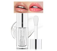 Prreal Tinted Lip Oil Plumping Gloss, Hydrating Glow Care Moisturizing Clear Toot for Dry Lips, Nourishing Water Glossy Glass Gloss Non-Sticky Tint (Transparent), Pack of 1