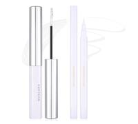 Prreal White Mascara and Liquid Eyeliner Pen Set,4D Silk Fiber Colorful Charming Wateproof Mascara,Smudge-Proof Lengthening and Volumizing,Festival Eye Makeup,03 Color
