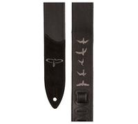 PRS Guitars Premium Leather 2" Strap Embroidered Birds, Black (ACC-3166)