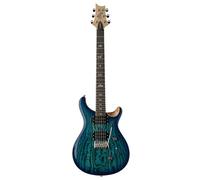 PRS SE Exotic Custom 24 Burled Ash LTD Lake Blue, Natural Back - Electric Guitar