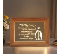 PRSTENLY Anniversary for Her Girlfriend Birthday Gifts for Wife Night Light Frame Present for Women, Valentine's Gifts for Him Boyfriend Husband Wedding Anniversary I Love You Gifts Romantic