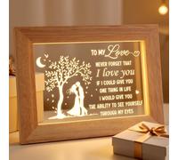 PRSTENLY Anniversary for Her Him Birthday Gift for Her Christmas Valentine's Day Frame Night Light Gifts for Girlfriend Ideas for Couple Wife Husband Boyfriend, Wedding Anniversary for Couple