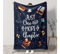 PRSTENLY Book Lover Gifts, Book Accessories Gifts Throw Blanket, Bookish Bookworm Presents for Reading Lovers Readers Women Men Teen Girls on Birthday Christmas Graduation, 50"x60", Dark Blue