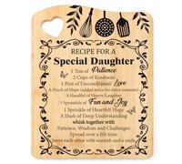 PRSTENLY Daughter Gifts, Daughter Birthday Gifts, Daughters Gift from Mum Dad, Bamboo Chopping Board Gift for Girl, Christmas Birthday Graduation Present for Her Wedding Daughters Present