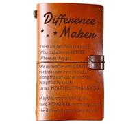 PRSTENLY Difference Maker Thank You Gifts 140 Pages Leather Journal, Inspirational Gifts For Women Men, Retirement Gift for Colleagues, Employ Appreciation Gifts for Coworker Leader, Teacher, Boss